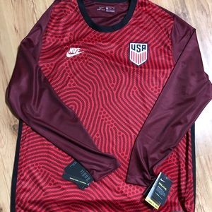Mens USA Long Sleeve Goalkeeper Soccer Jersey NWT